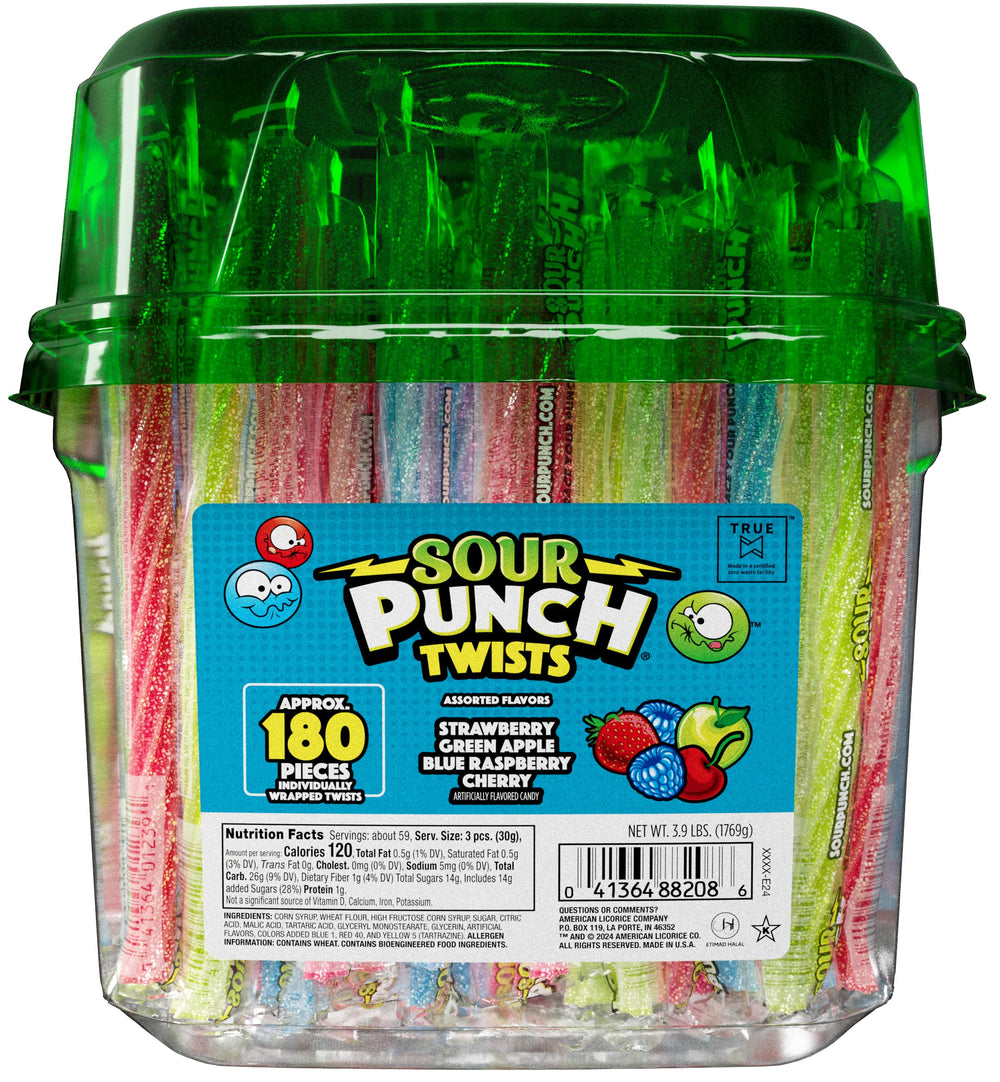Sour Punch Twists assorted flavors for bold snacking and on-the-go treats