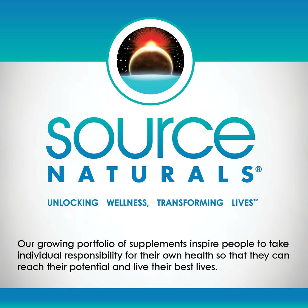 Serving size panel close-up on Source Naturals Enzymes bottle