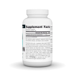 Source Naturals L-Tryptophan label detail noting cGMP manufacturing quality