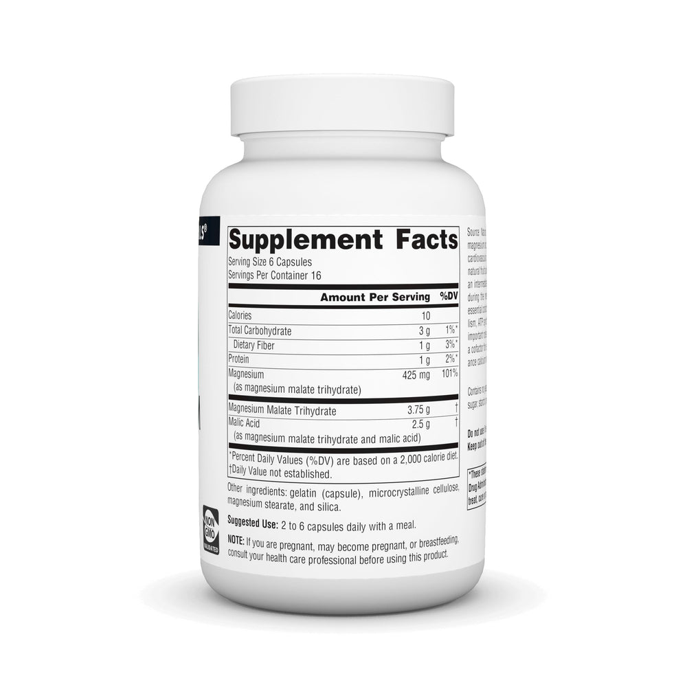 Source Naturals Magnesium Malate capsules ready to take with meals
