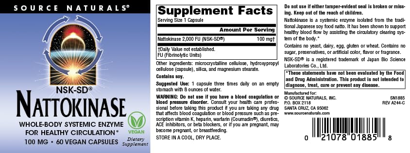 Source Naturals NSK-SD bottle on display emphasizes USA-made manufacturing.