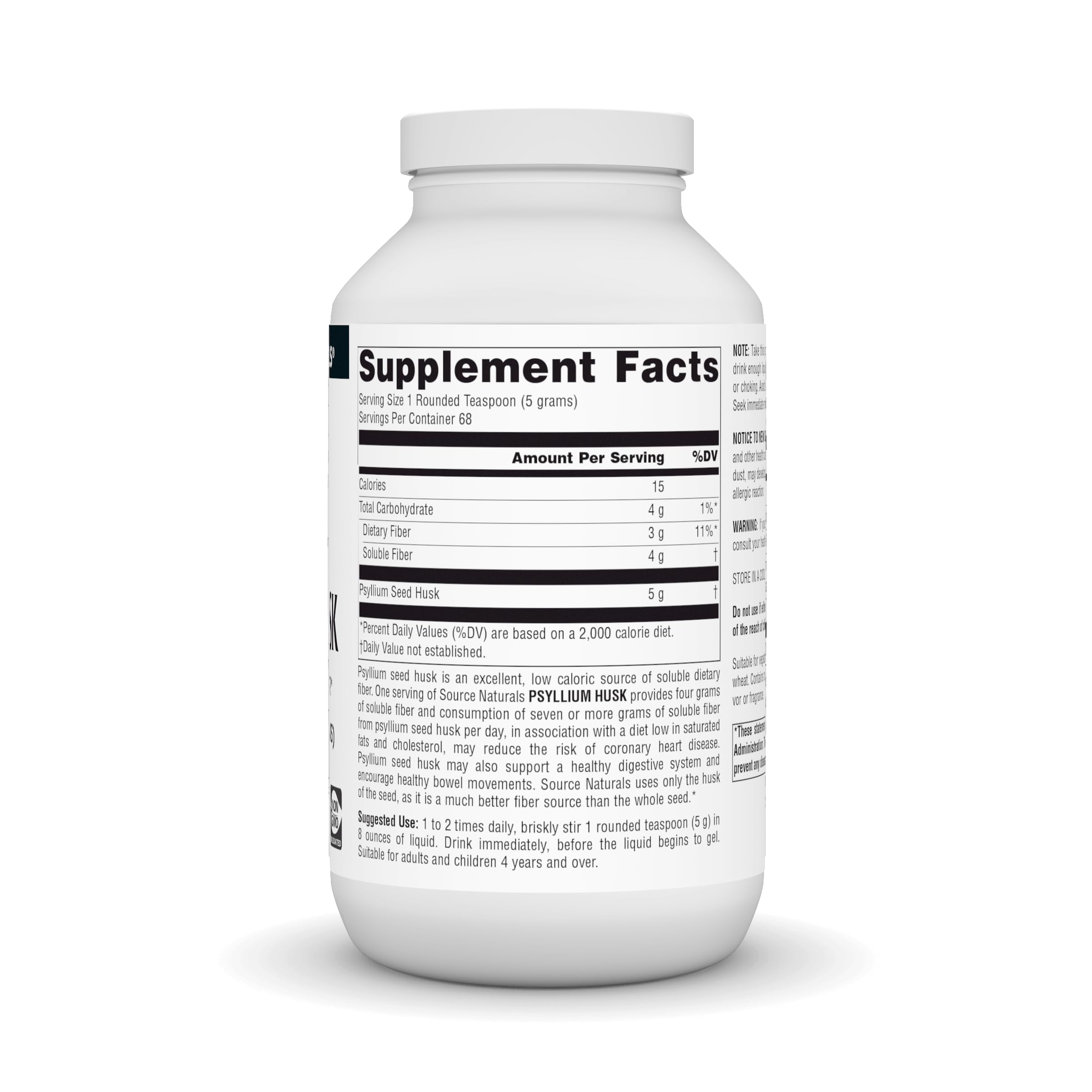 Source Naturals Psyllium Husk Powder in liquid demonstrates versatile mixing for beverages
