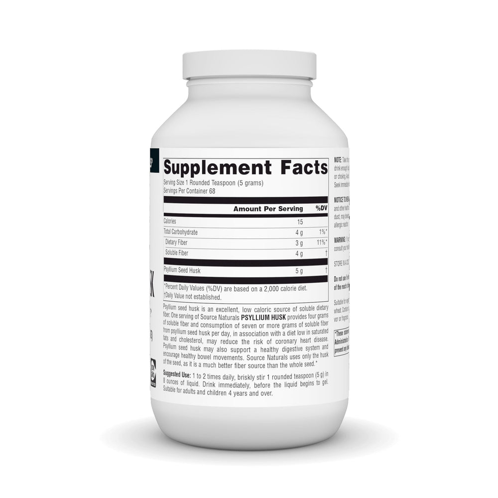 Source Naturals Psyllium Husk Powder in liquid demonstrates versatile mixing for beverages