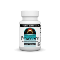 Source Naturals Pycnogenol 50 mg bottle, premium antioxidant tablets for daily support