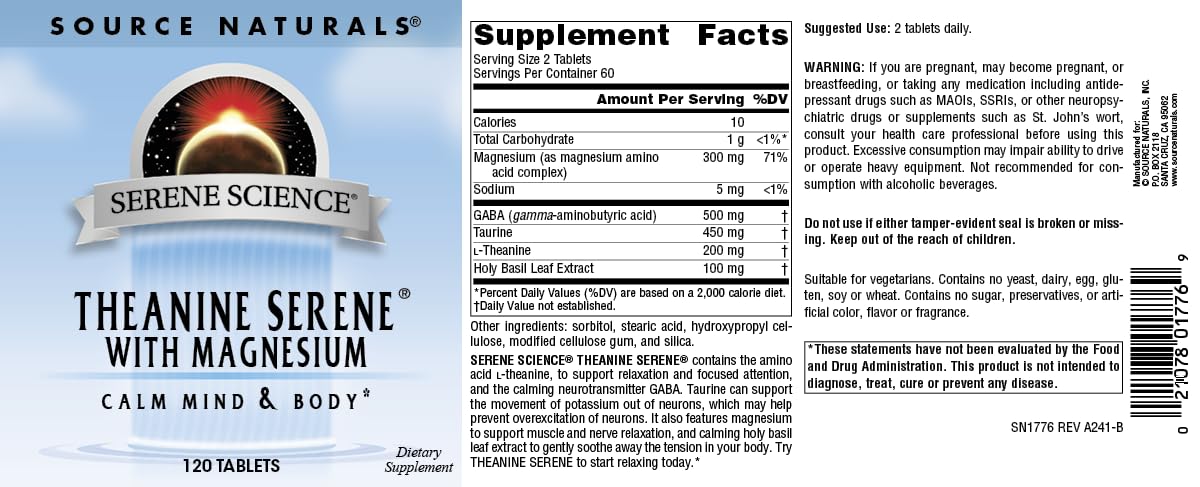 L-Theanine bottle beside a glass evokes a simple daily routine.