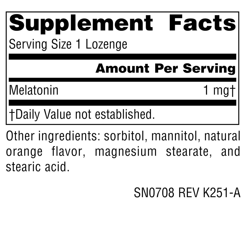 Source Naturals Sleep Science Melatonin bottle label closeup shows non-GMO verified formula