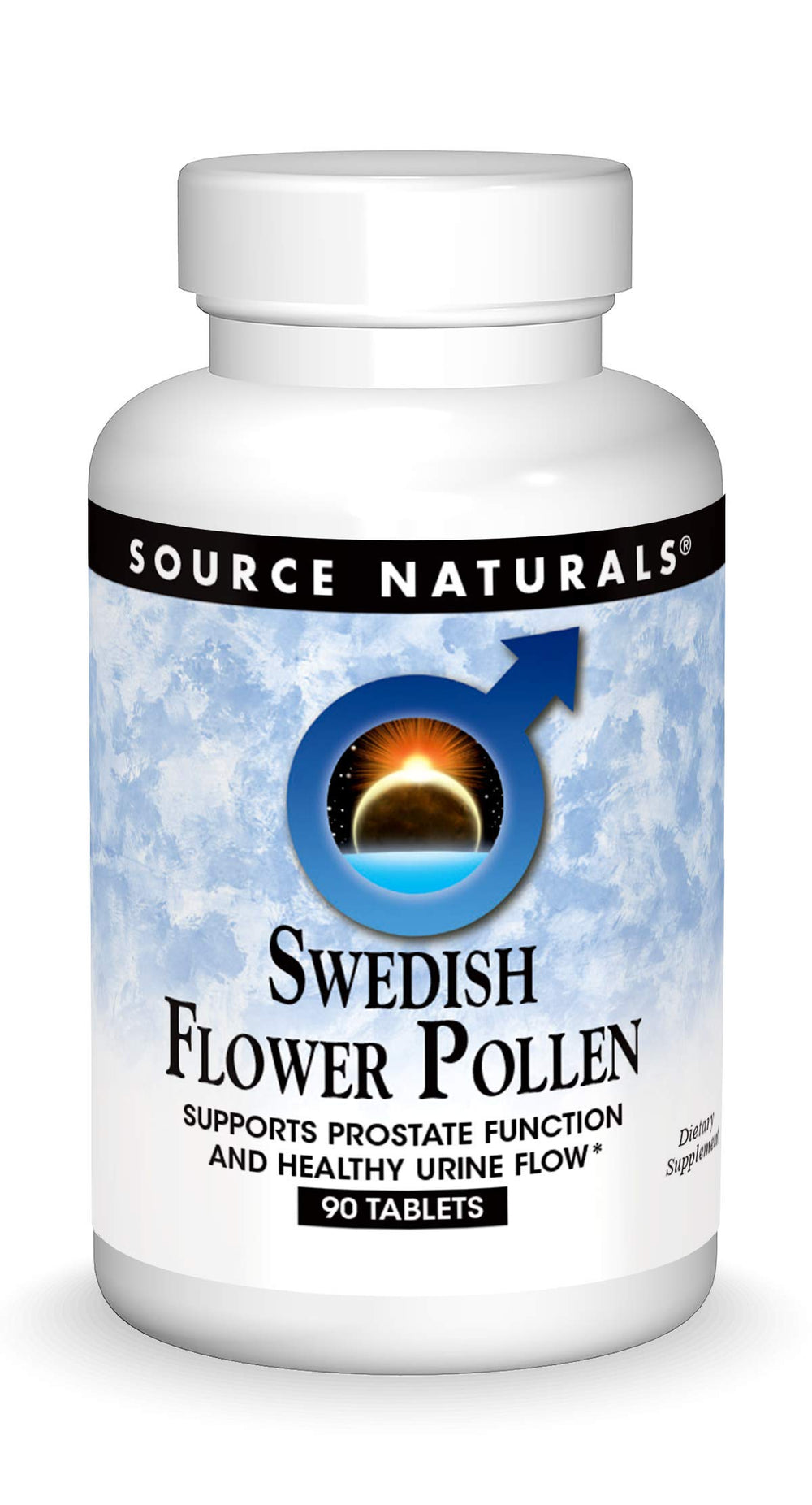 Source Naturals Swedish Flower Pollen bottle front may support prostate health and urine flow