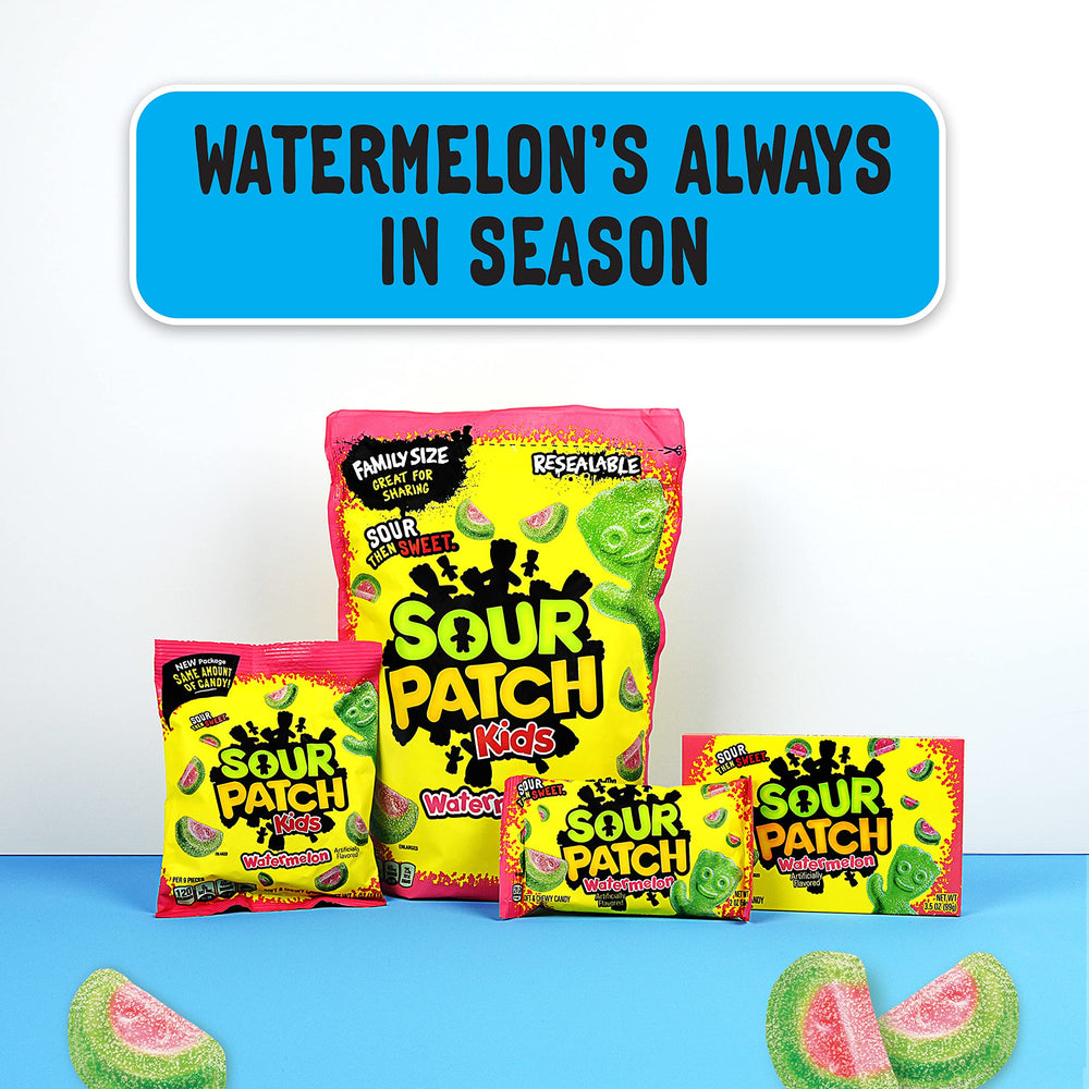 Sour Patch Kids Watermelon party favors with vibrant candy