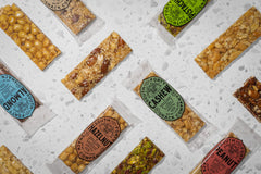 South 40 Bars texture close-up highlighting honey touch and crunch.
