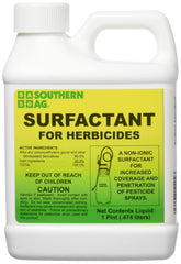 Southern Ag Surfactant bottle pour boosts herbicide coverage on leaves