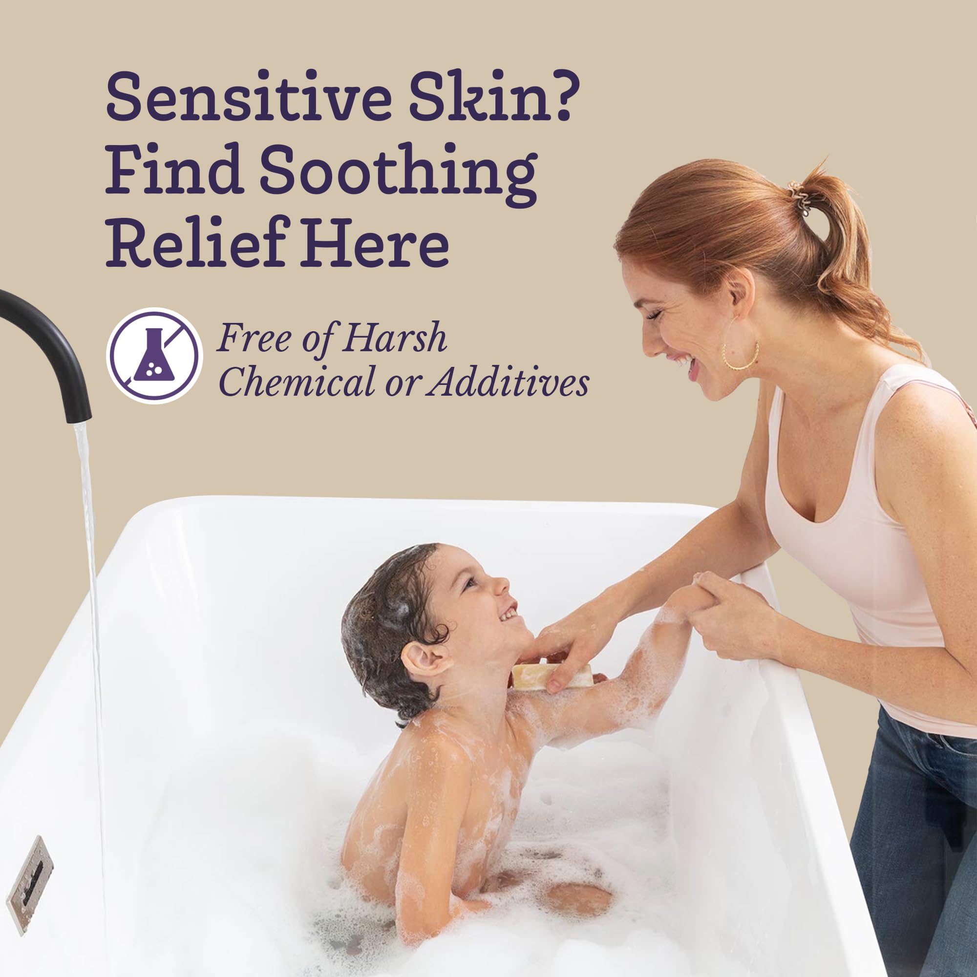 Southern Natural Lavender soap packaging with natural ingredient highlights