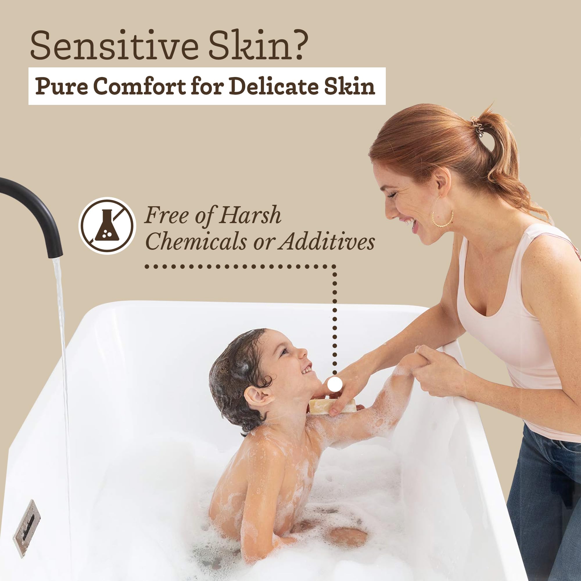 Southern Natural Oatmeal Soap Bar 3-Pack side view highlights compact, long-lasting bar for daily use.