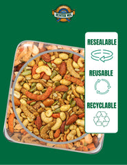 Southern Style Nuts Gourmet Hunter Mix roasted peanuts and nuts closeup for energy-boosting snack.