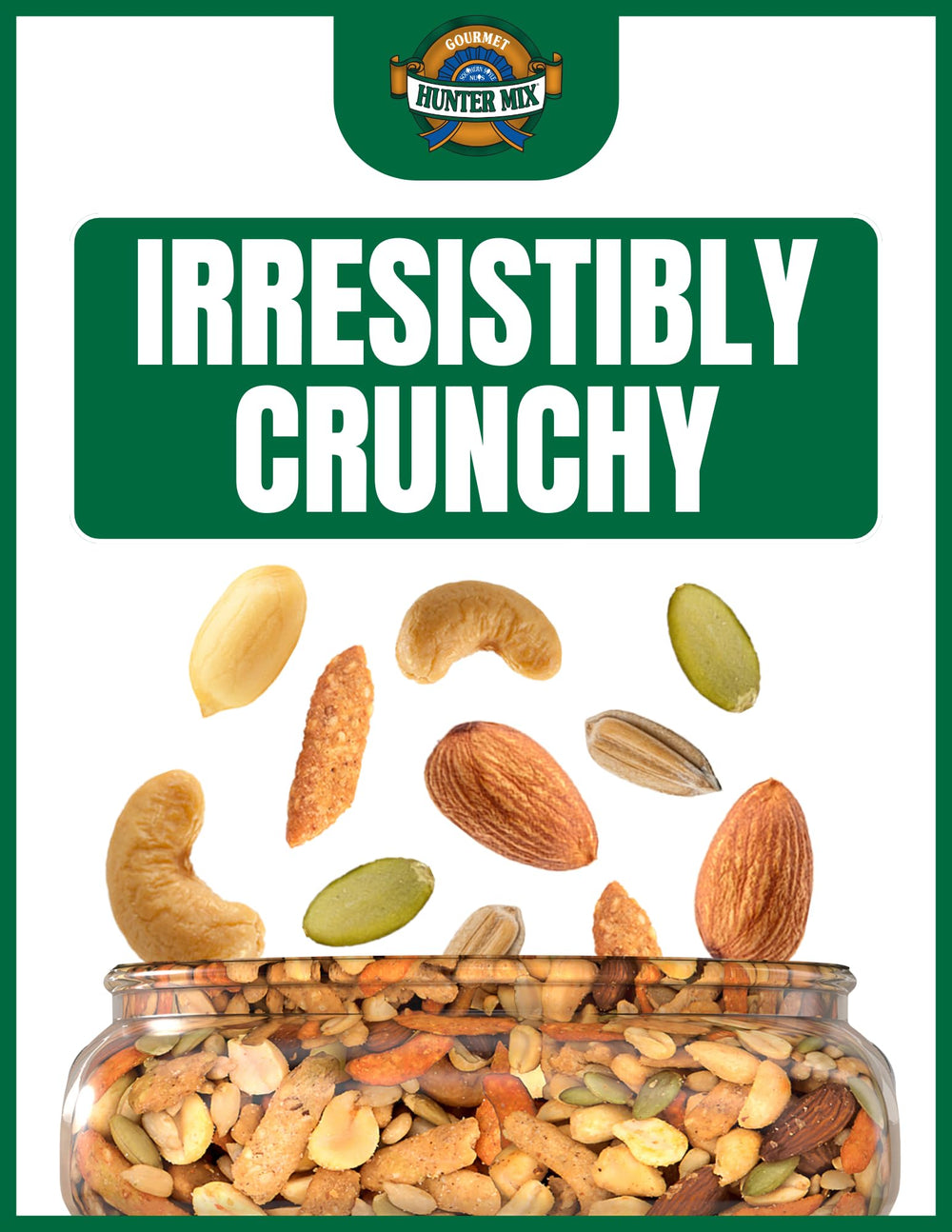 Southern Style Nuts Gourmet Hunter Mix sesame sticks closeup for crunchy texture and flavor.