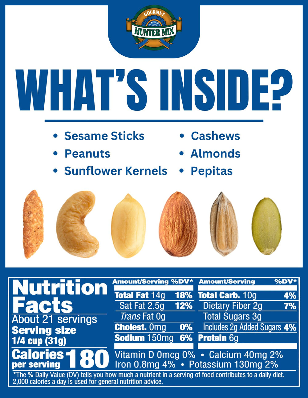 Southern Style Nuts sesame sticks and peanuts provide a sweet-salty crunch for anytime snacking.