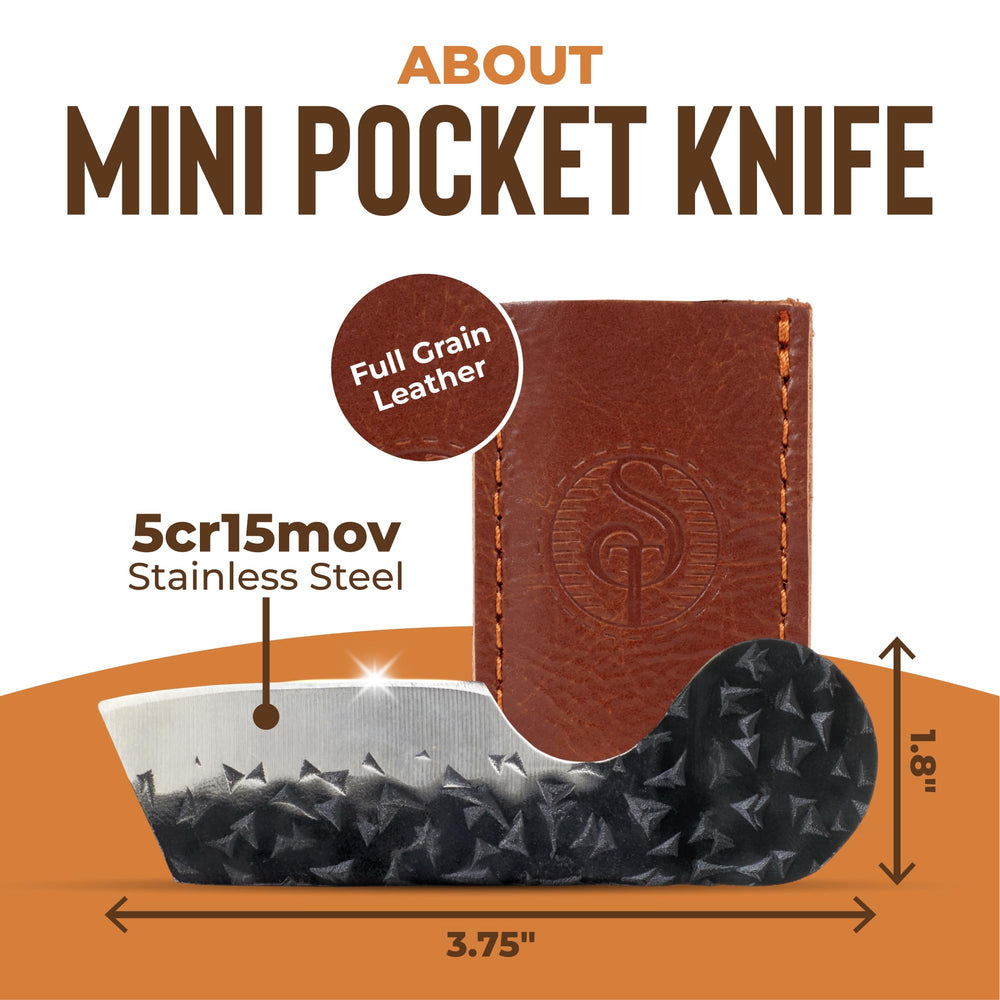 Southern Trapper mini pocket knife in pocket shows compact size for everyday carry.