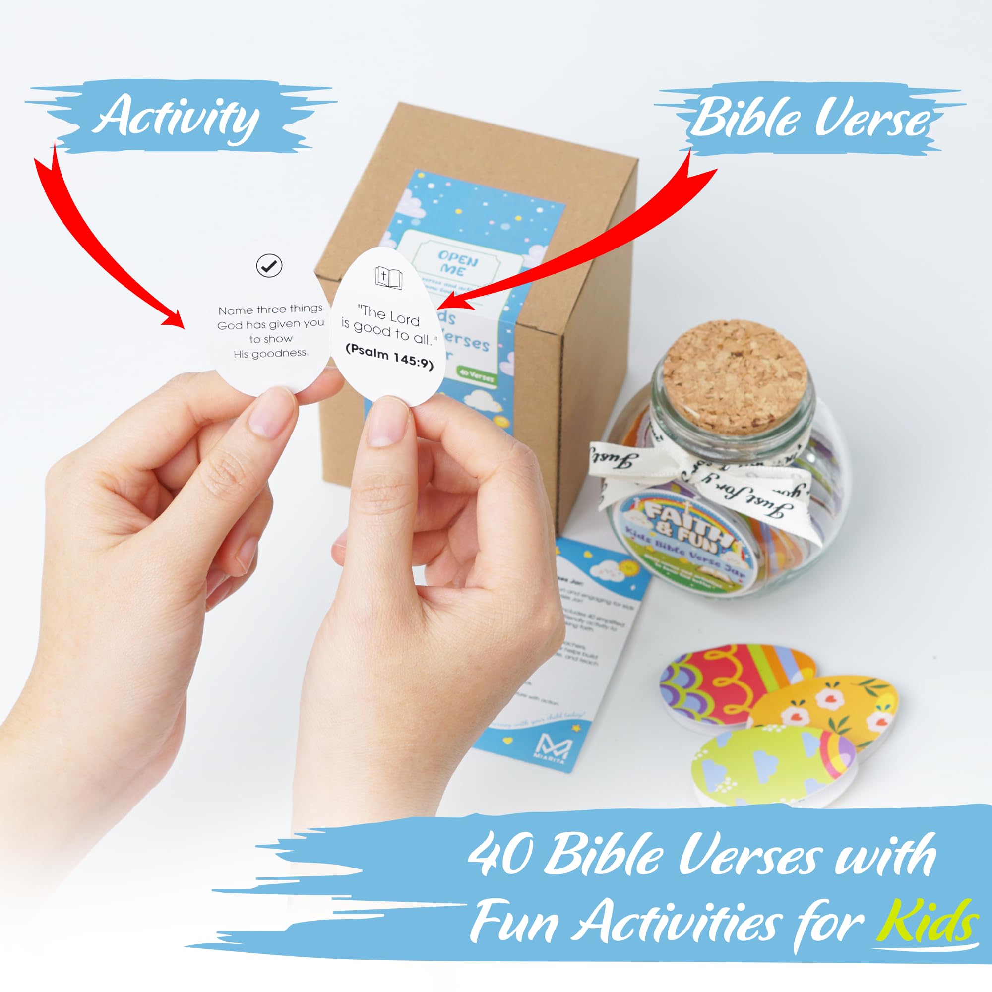 Close-up of Bible verse cards design from SOUTHLISA jar