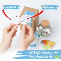 Close-up of Bible verse cards design from SOUTHLISA jar