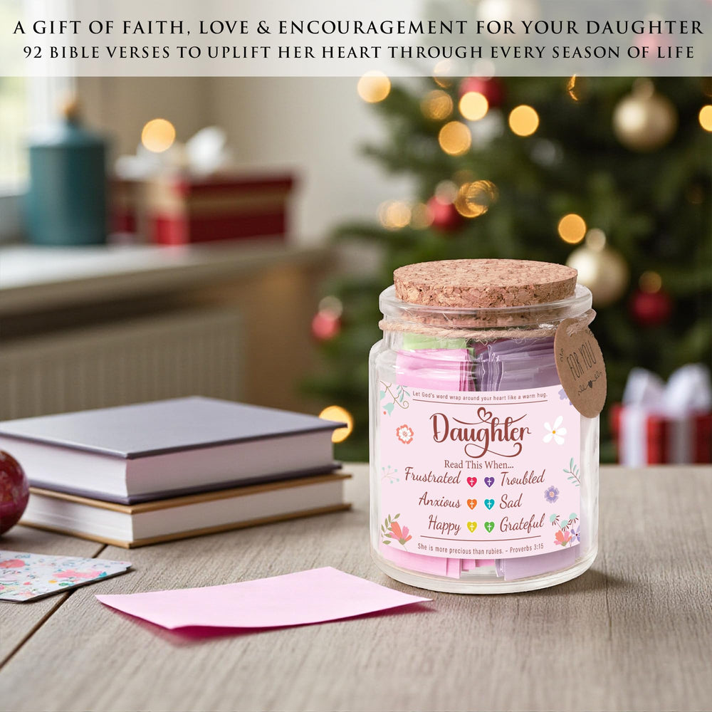 SOUTHLISA Bible Verses Jar with floral design complements her space and affirmations.