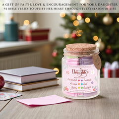 SOUTHLISA Bible Verses Jar with floral design complements her space and affirmations.