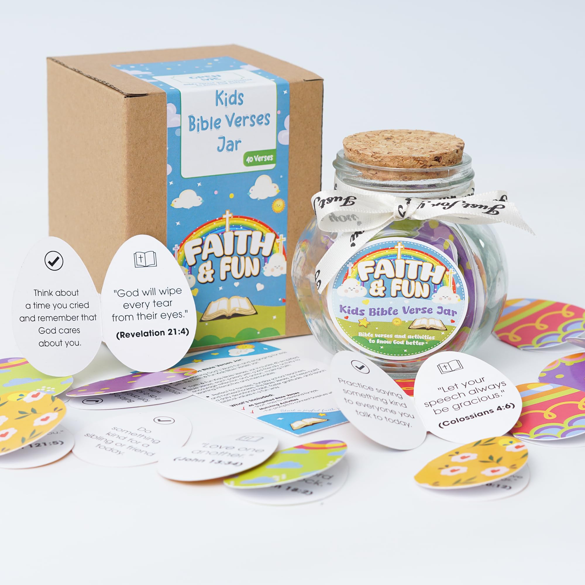 Kids reading verse cards from SOUTHLISA jar for daily encouragement