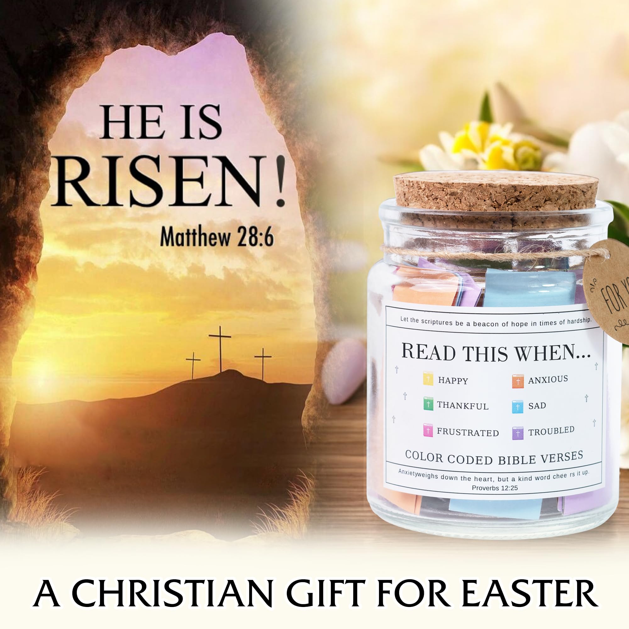 Southlisa Read This When Bible Verses Jar gift set ideal for Easter, birthdays, or baptisms