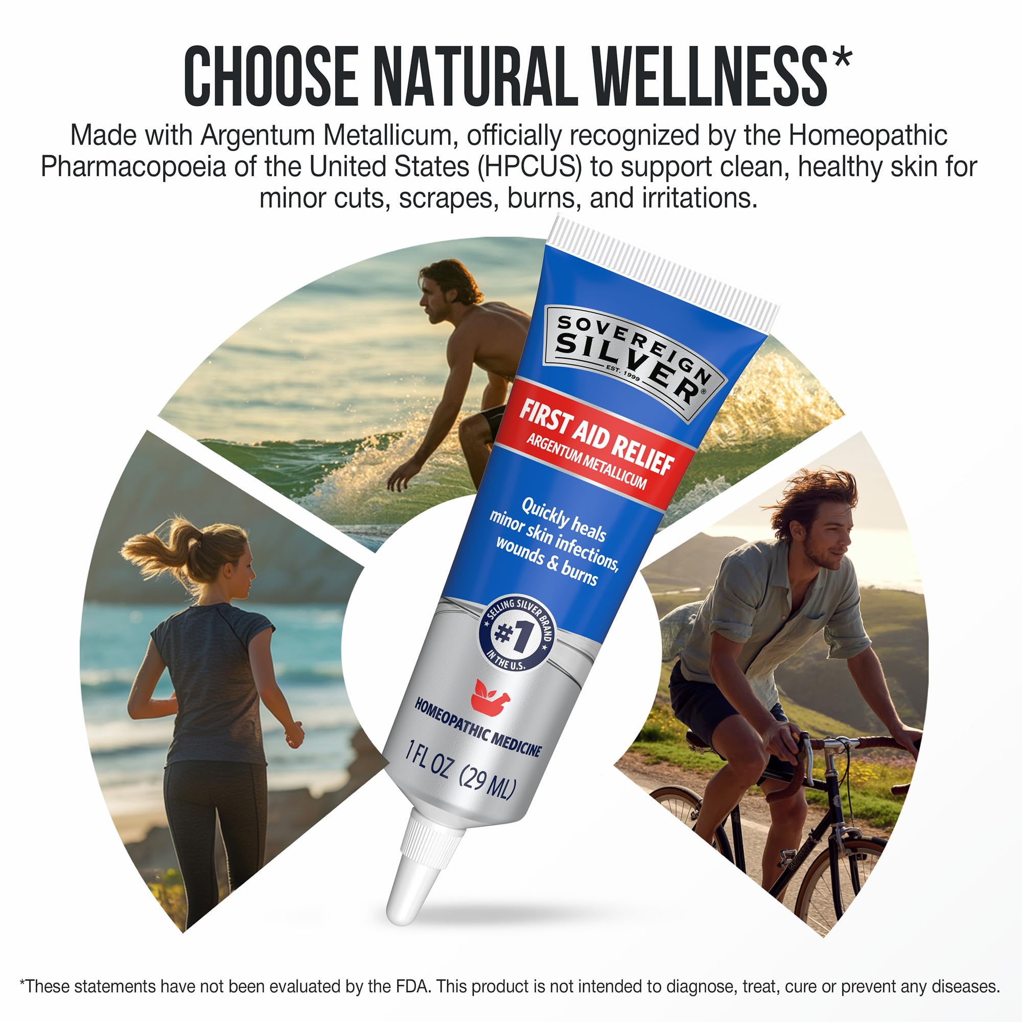 Sovereign Silver First Aid Gel gel texture for soothing care.