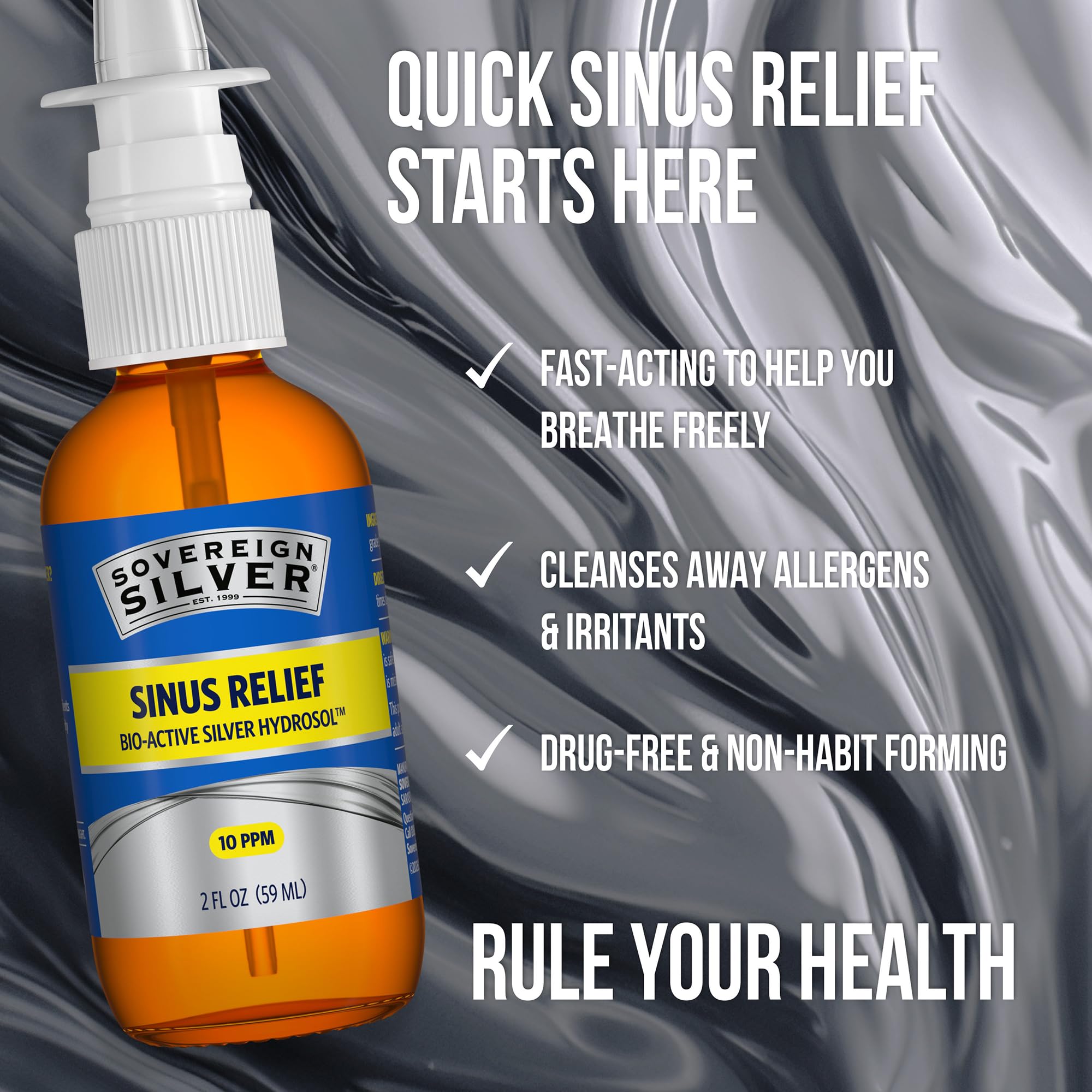 Sovereign Silver nasal spray designed for adults and kids' routine.