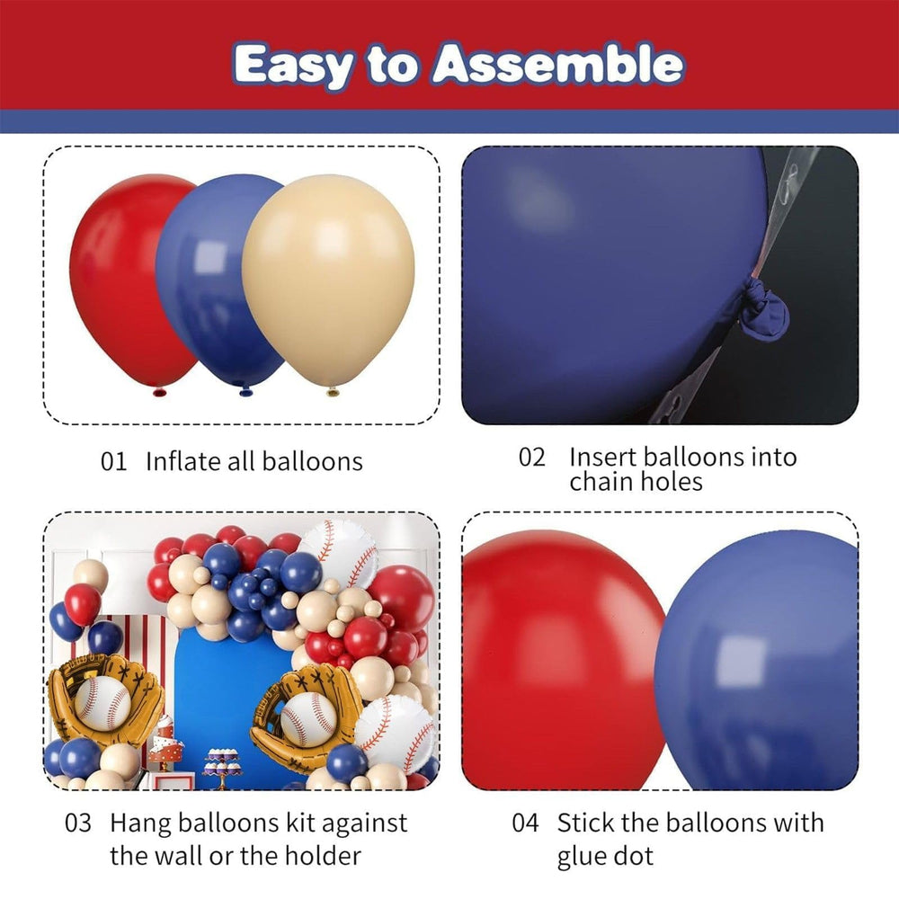 Sowide brown baseball glove balloons add playful, sporty accents.