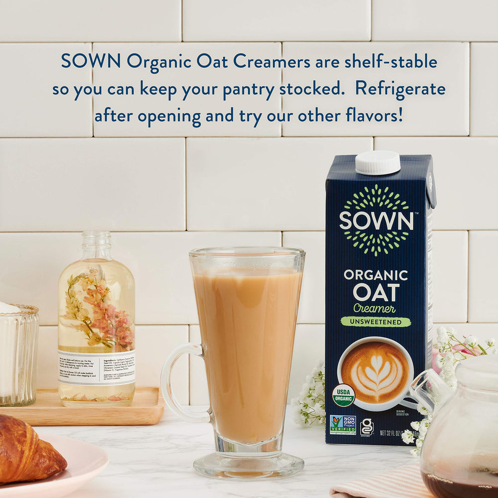 SOWN Oat Creamer dairy-free plant-based option for vegan diets.