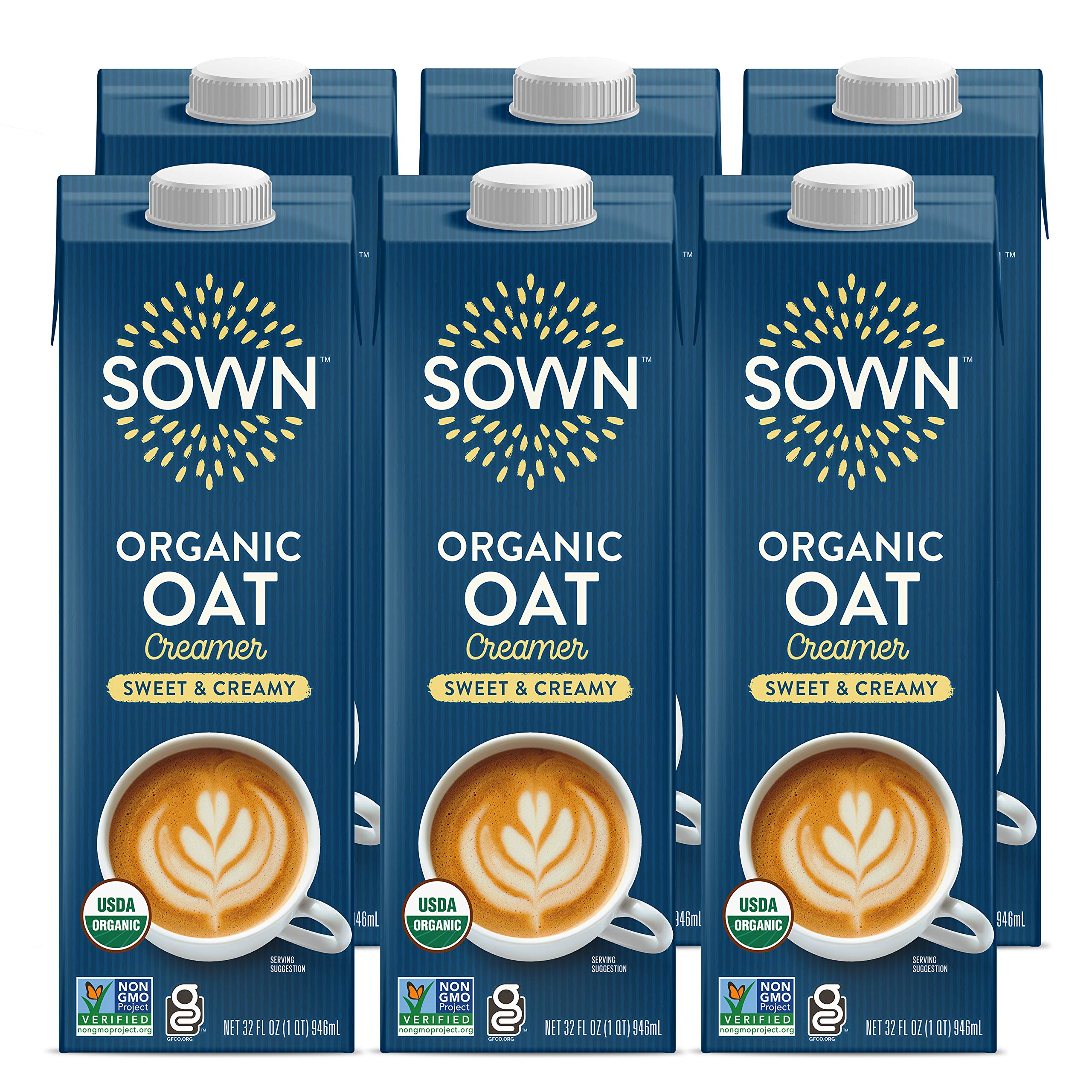 SOWN Organic Oat Creamer bottle for dairy-free coffee indulgence