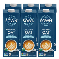 SOWN Vanilla Oat Creamer bottle ready for rich, dairy-free coffee.
