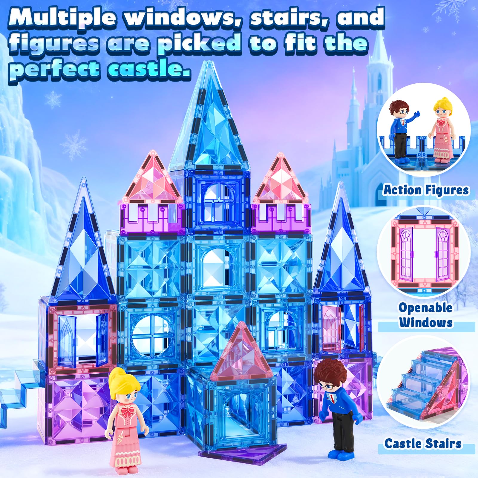 Soyee Magnetic Tiles Two Dolls included for roleplay adventures
