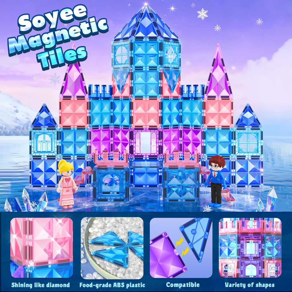 Soyee Magnetic Tiles Two Stairs for accessible castle design