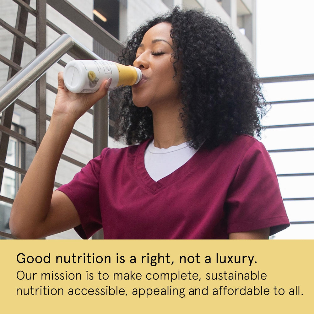 Soylent Banana Shake pack highlights 12-pack value for consistent protein.