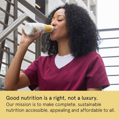 Soylent Banana Shake pack highlights 12-pack value for consistent protein.