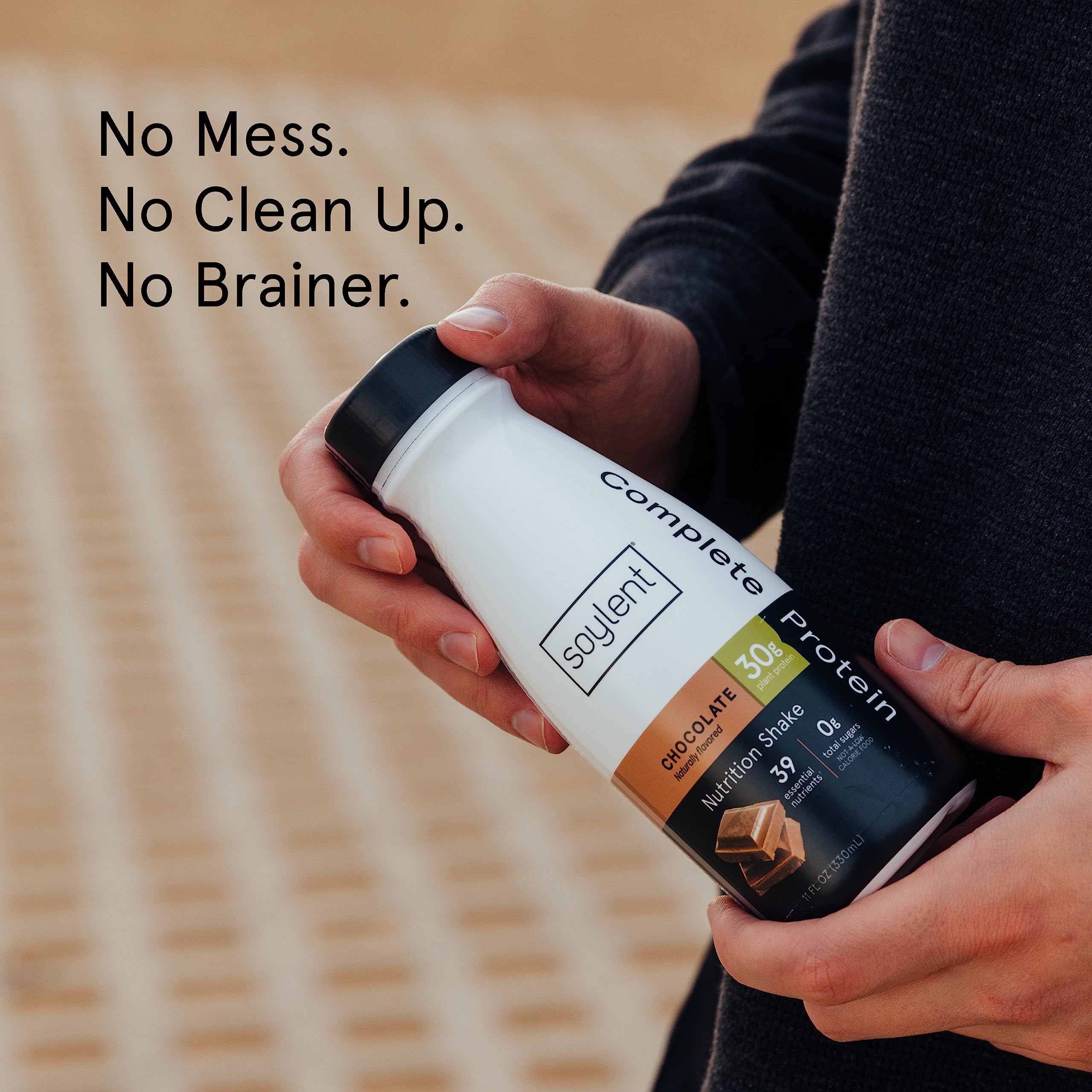 Soylent chocolate shake as post-workout snack for steady energy