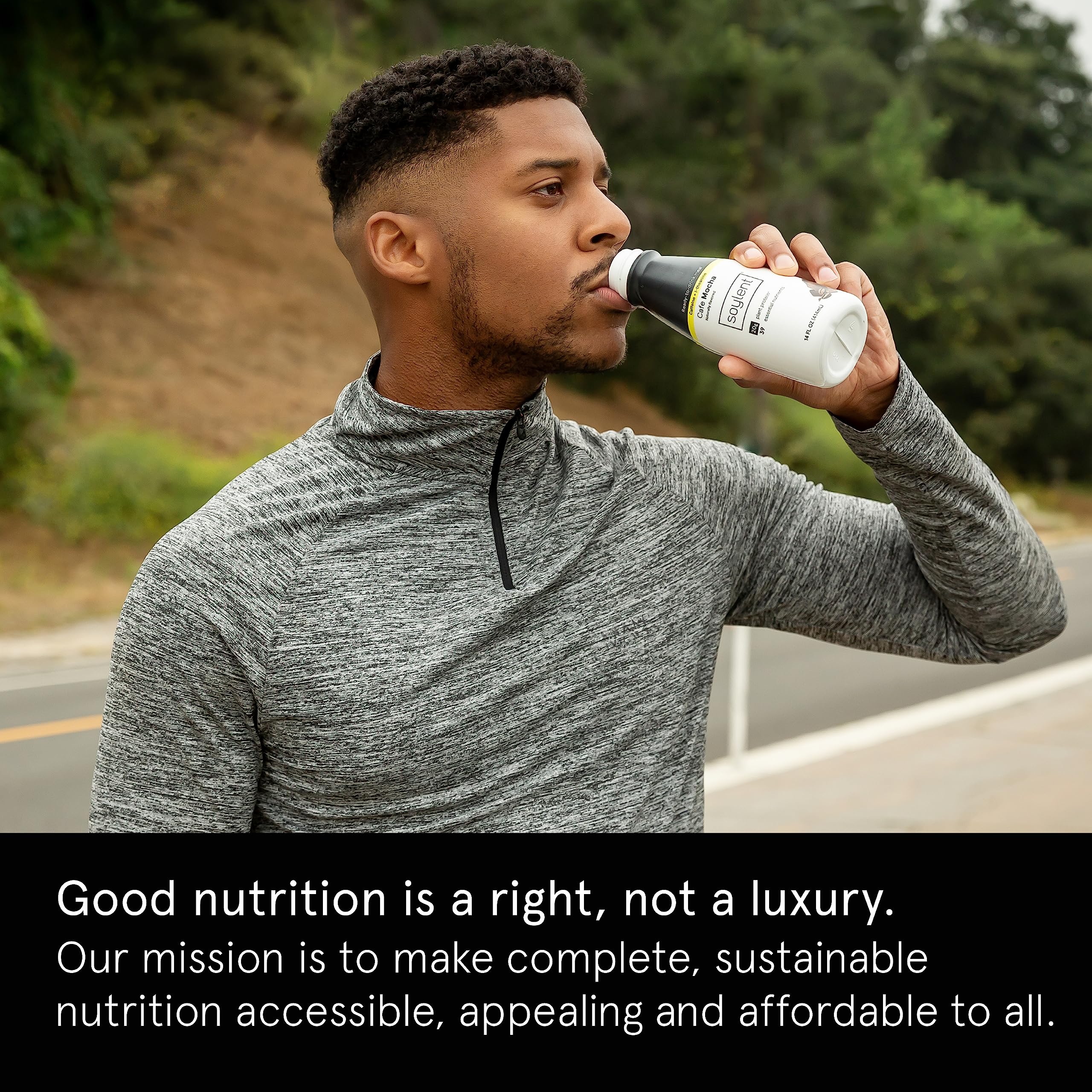 Soylent Complete Coffee Mocha pack-shot shows shelf-stable plant-based nutrition.