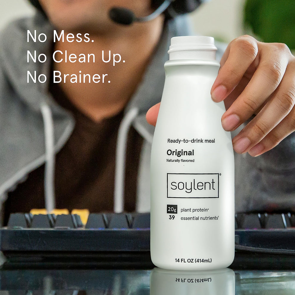 Soylent Original ingredients panel showing protein content.