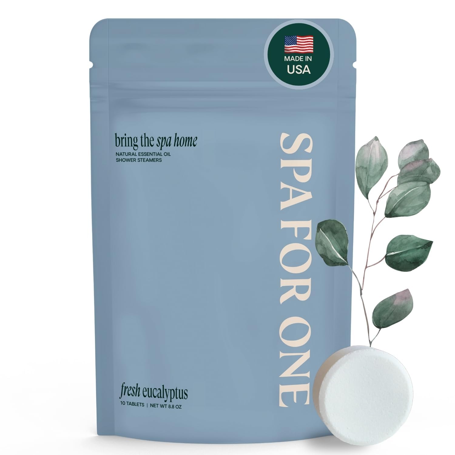 Spa For One eucalyptus shower steamers pack—refreshing aromatherapy for the shower