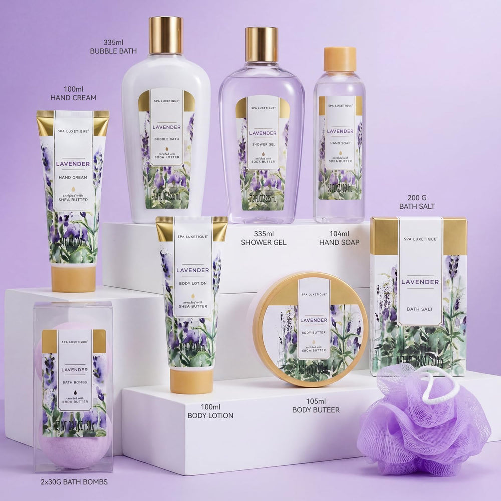 Spa Luxetique lavender hand soap ready for daily cleansing