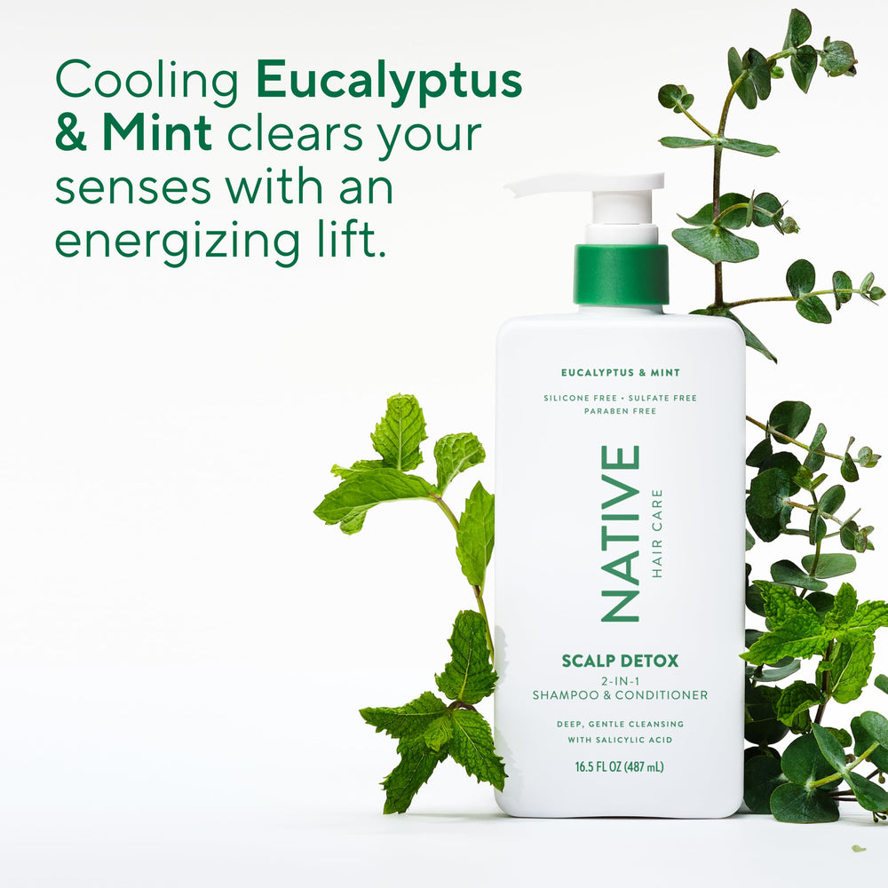 Native Scalp Detox spa scent of eucalyptus and mint evokes calm