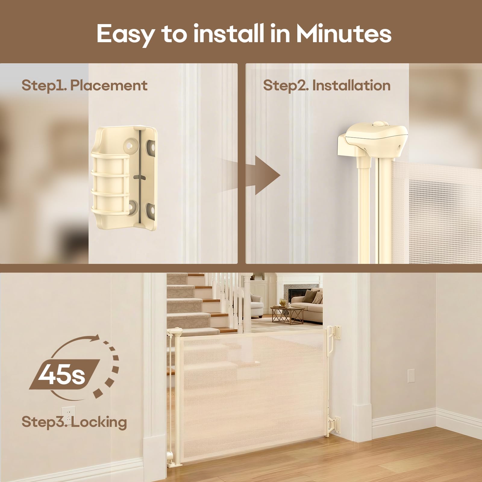 SPACEANY hardware kit included for secure wall installation