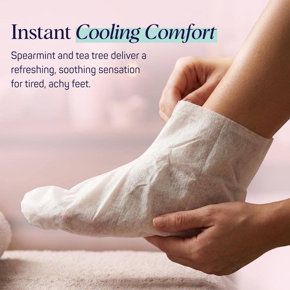Ankle tab secures SpaLife foot sockies for ease of use.