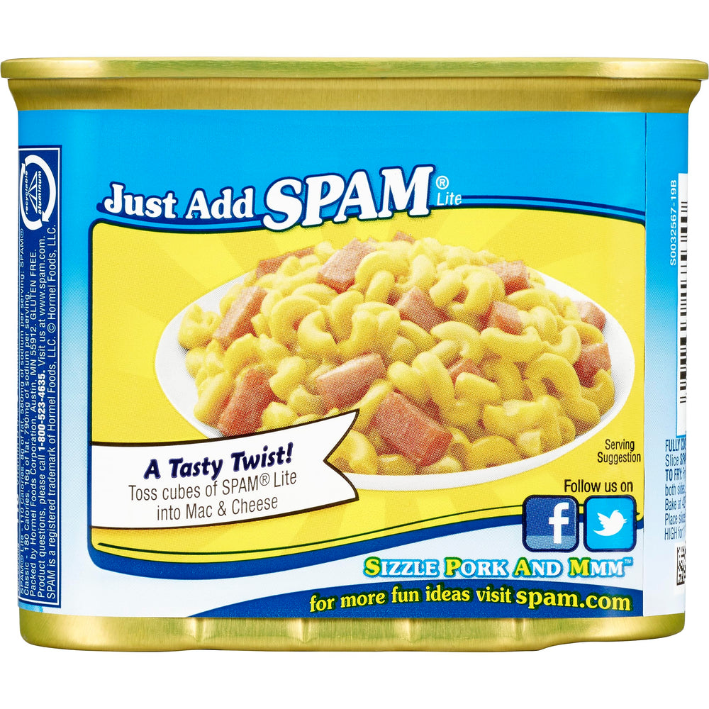 SPAM Lite warming in pan, ready for a family dinner.