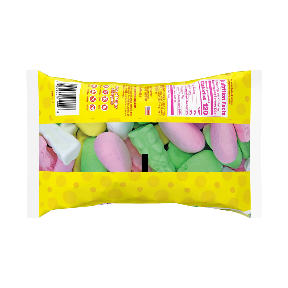 Spangler Bunnies Chicks Eggs marshmallows in pastel shapes for festive snacking