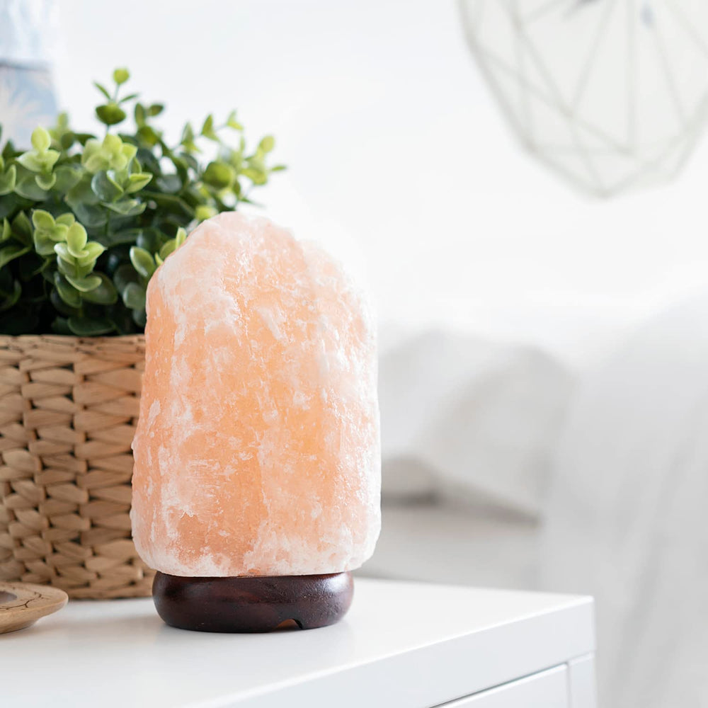 Hand-carved salt stone from Spantik lamp showing natural variation