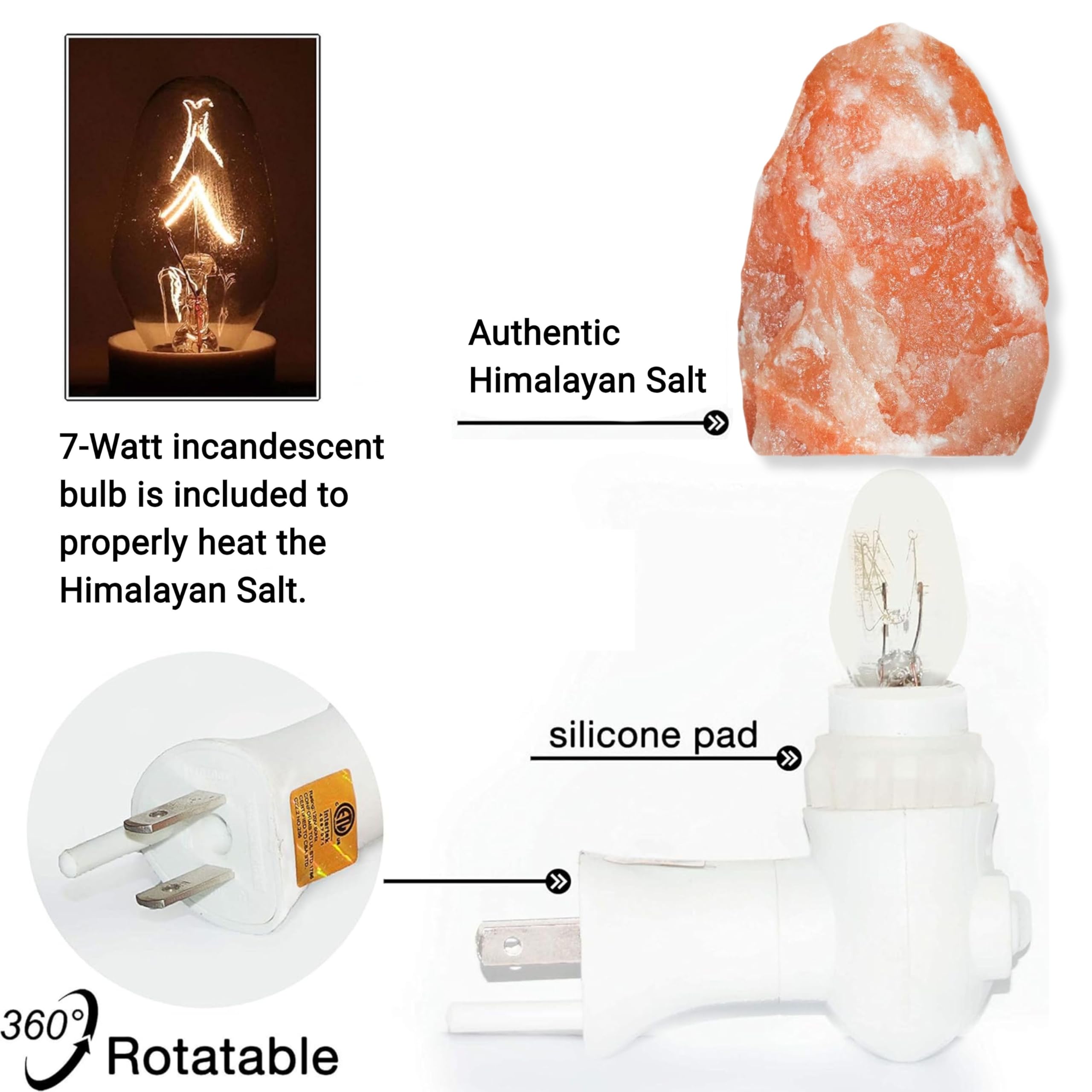 Spantik pink Himalayan salt lamp bedroom decor with soft pink light.
