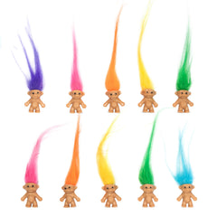 Sparkle Pins long-haired troll dolls pack for crafts and imaginative play