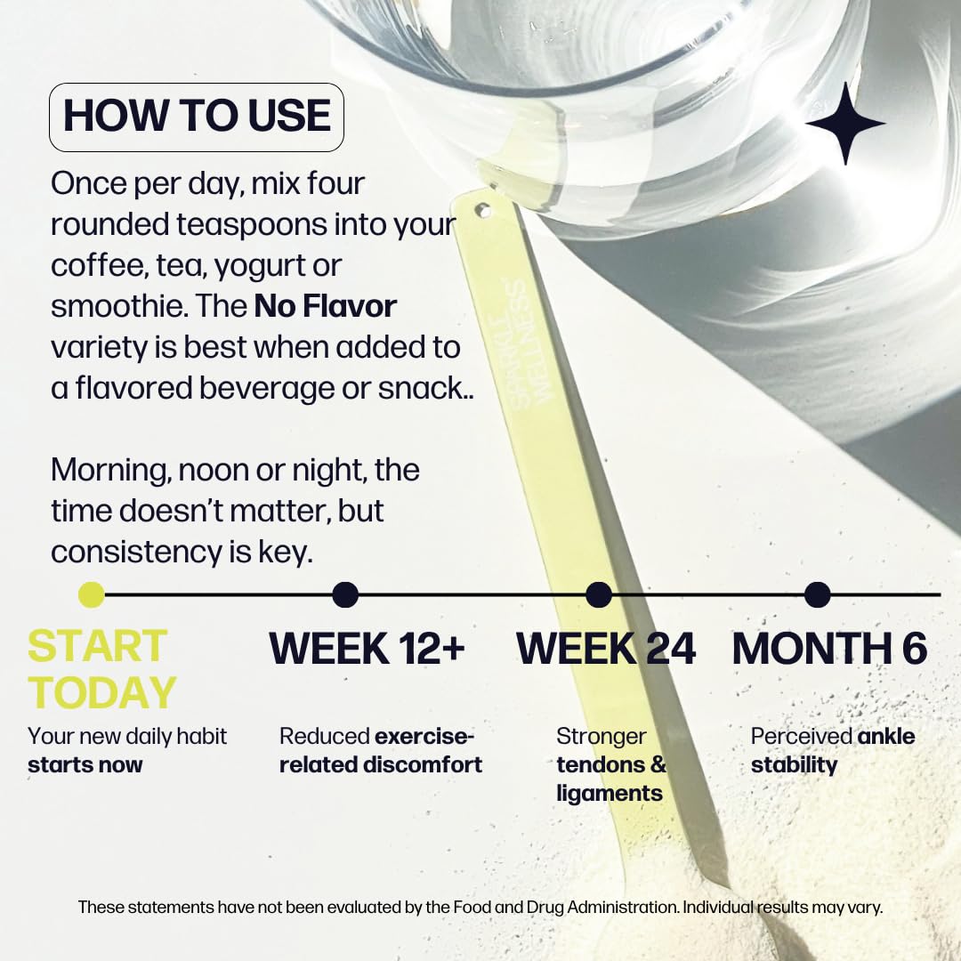 Sparkle Wellness tea with collagen no flavor for subtle addition